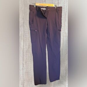Men's Cargo Pants in Deep Plum - Stretch Utility Trousers